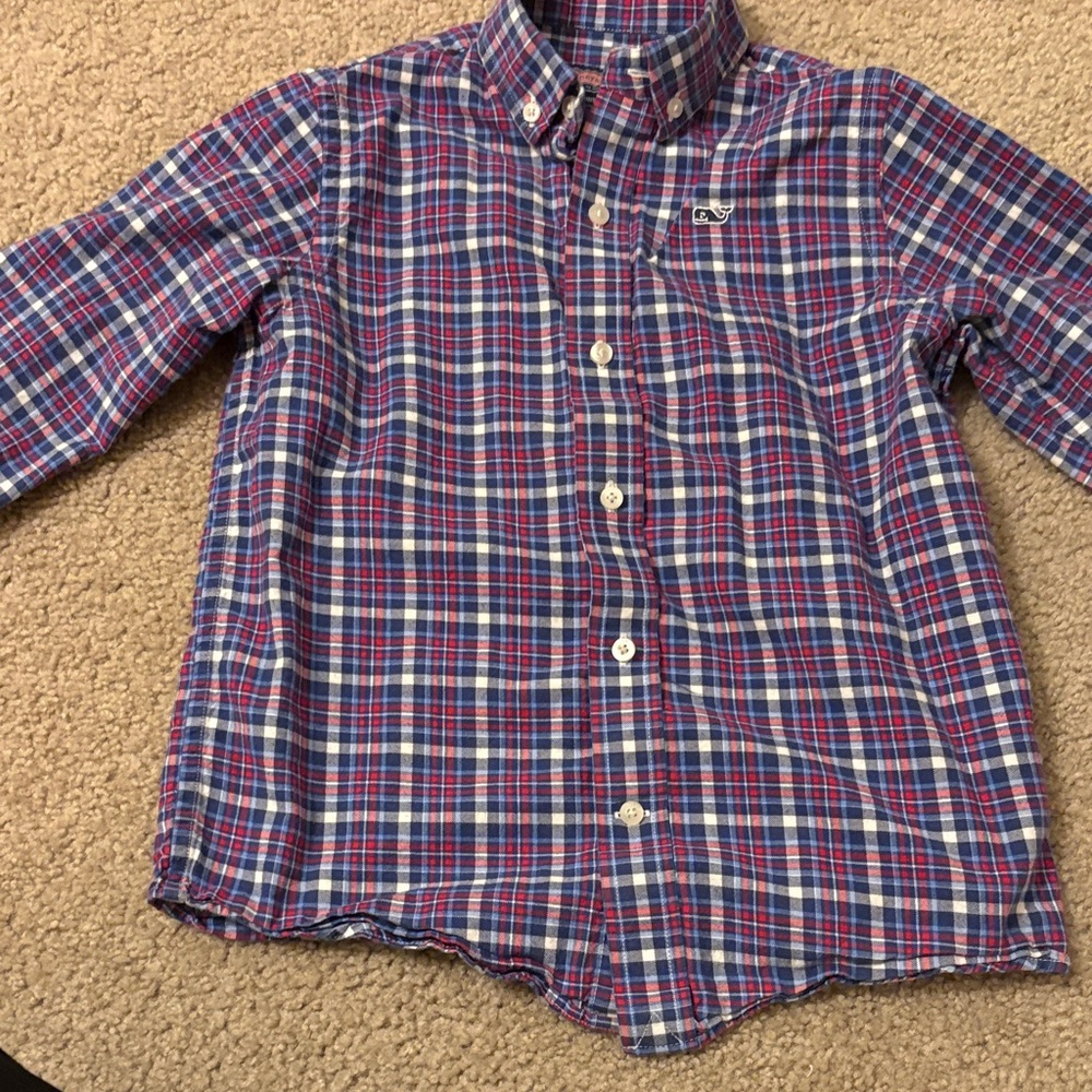 Vineyard Vines Red and Blue Checkered Shirt